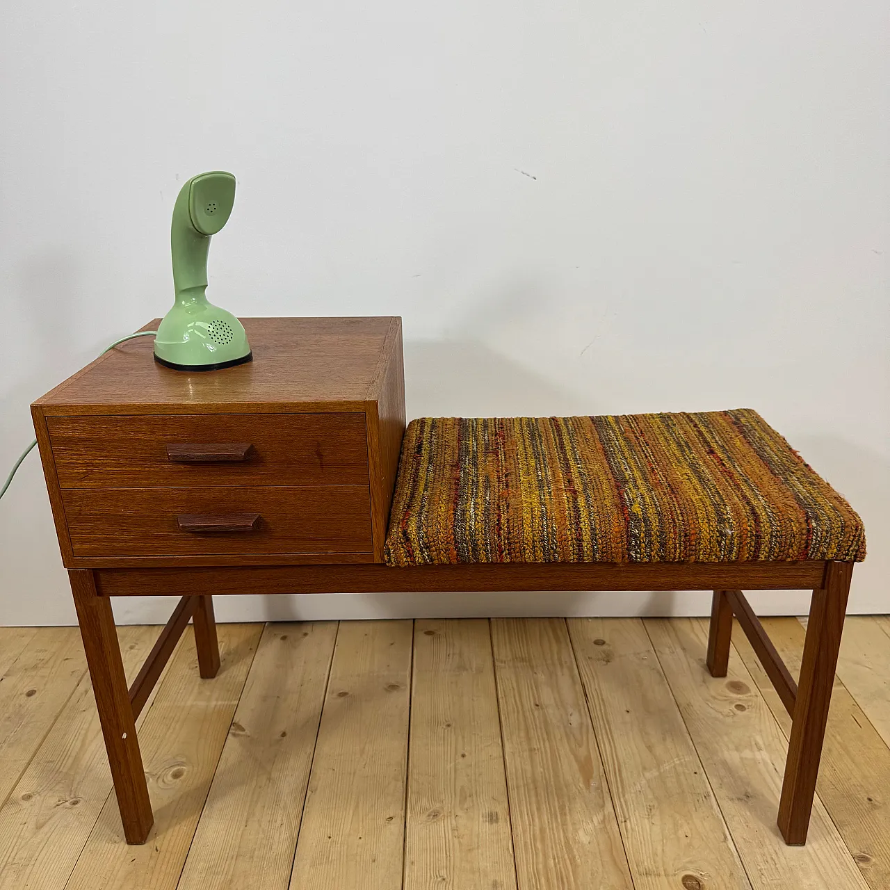 Telephone Bench danese in teak, anni ’60 4