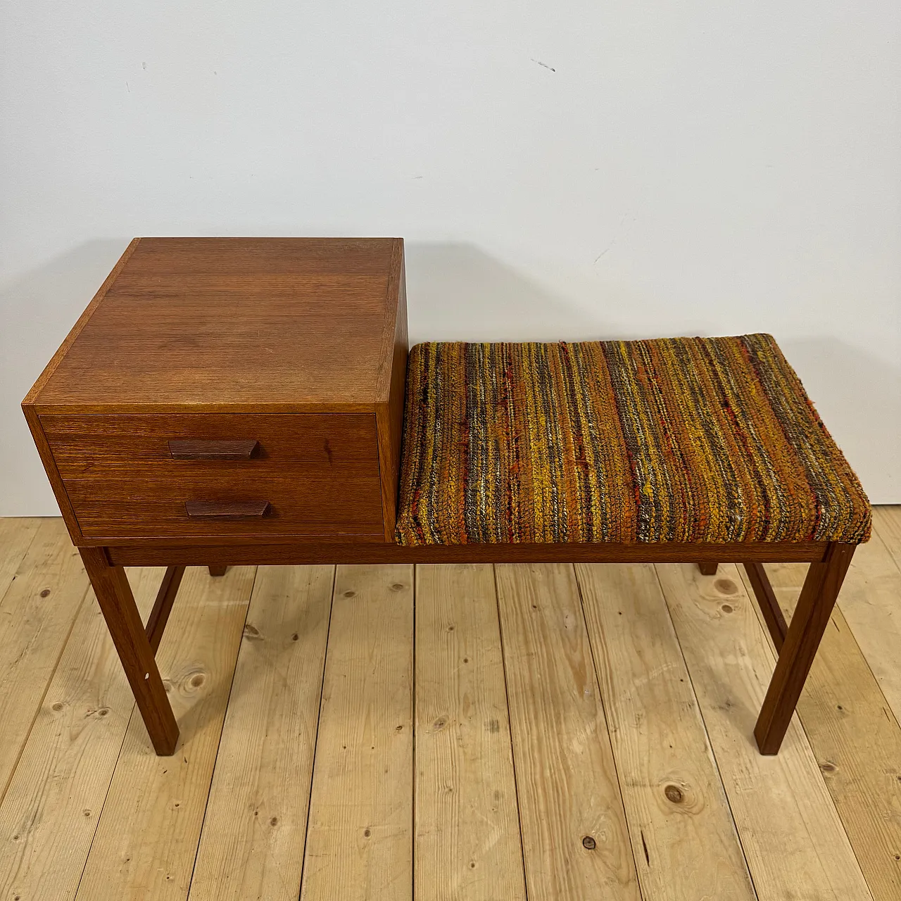 Telephone Bench danese in teak, anni ’60 8