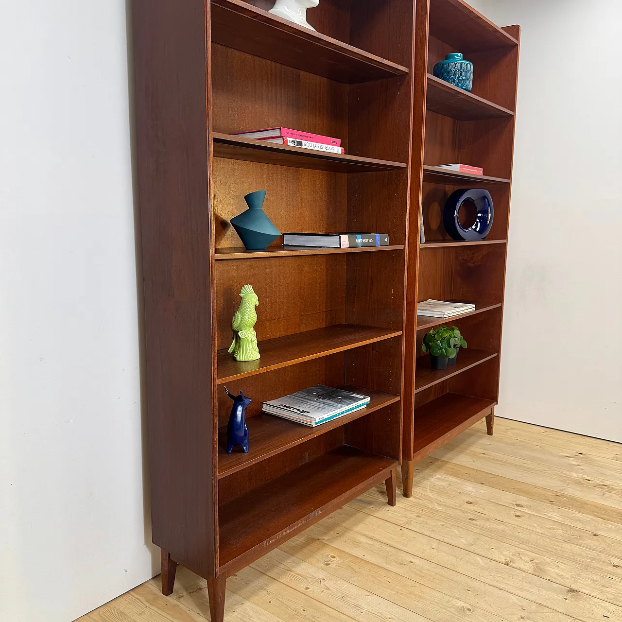 Libreria scandinava in teak, Mid-Century, anni ’60 2