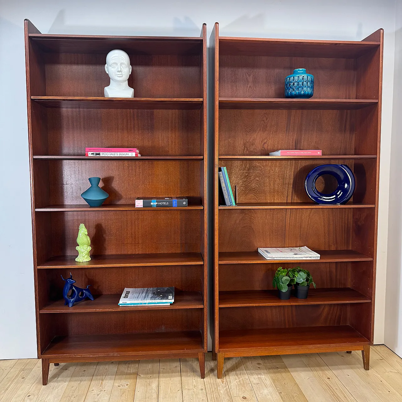 Libreria scandinava in teak, Mid-Century, anni ’60 3