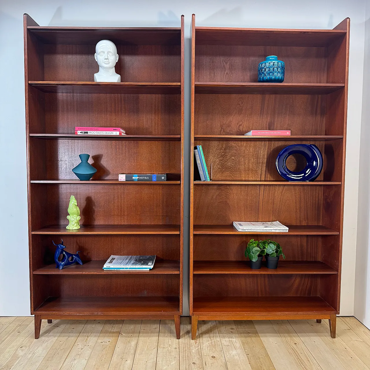 Libreria scandinava in teak, Mid-Century, anni ’60 4