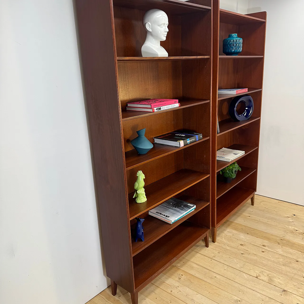 Libreria scandinava in teak, Mid-Century, anni ’60 5