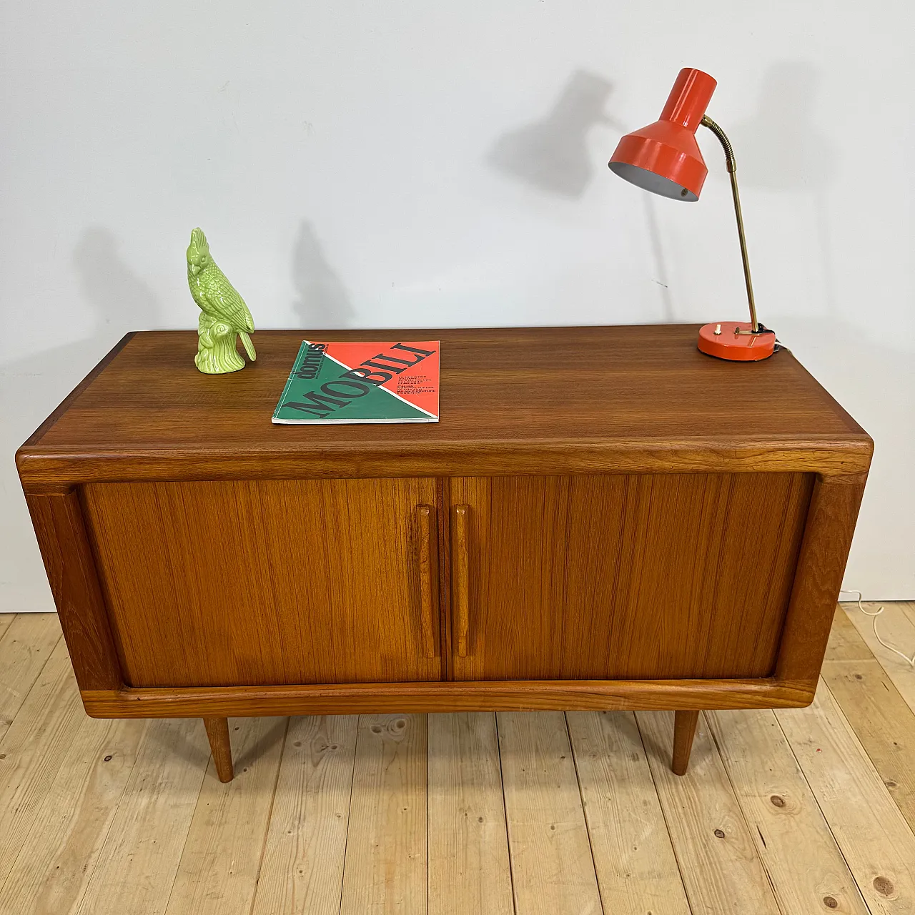 Sideboard Dyrlund in teak con ante a scomparsa e cassetti, anni ’60 9
