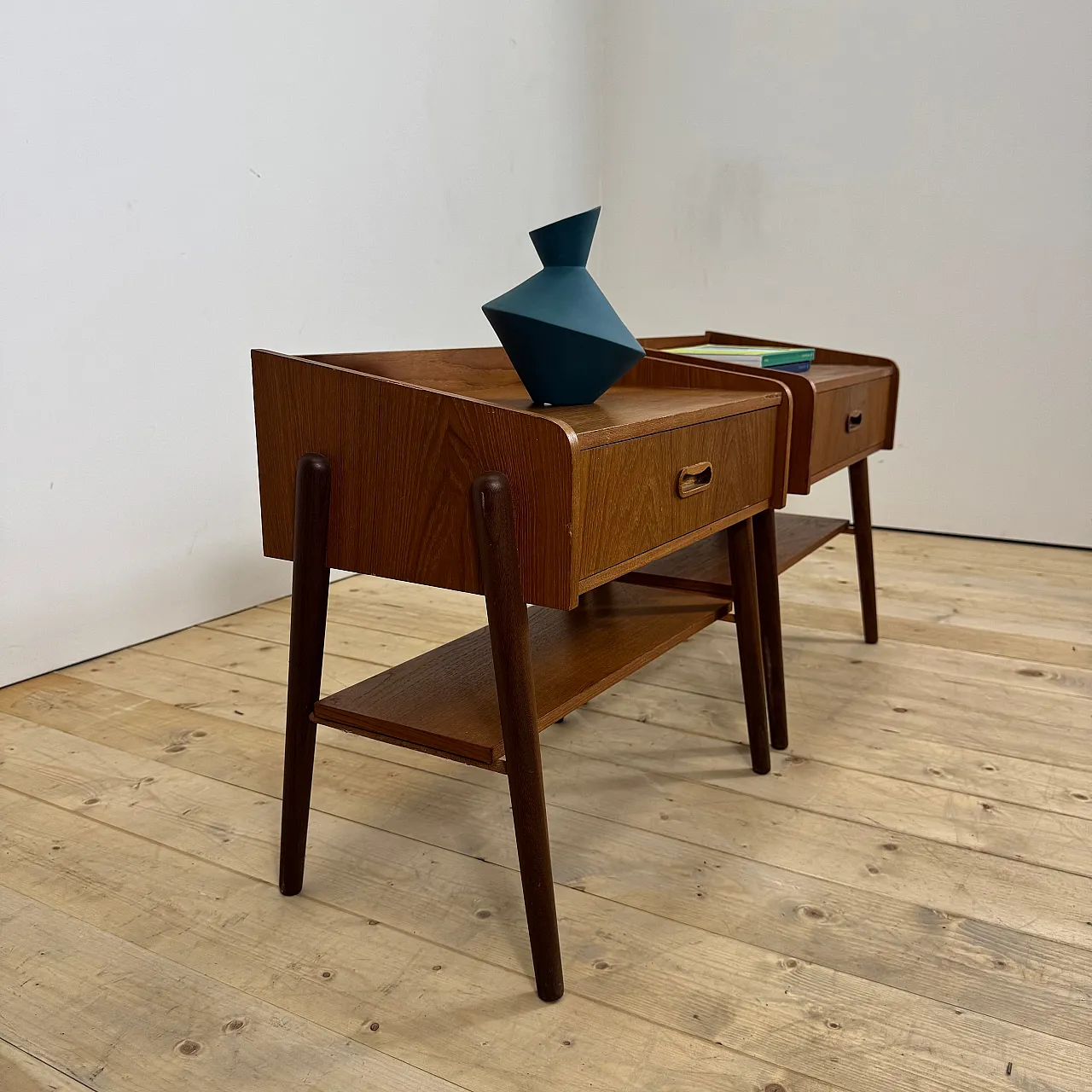 Pair of Danish teak nightstands, 1960s 8
