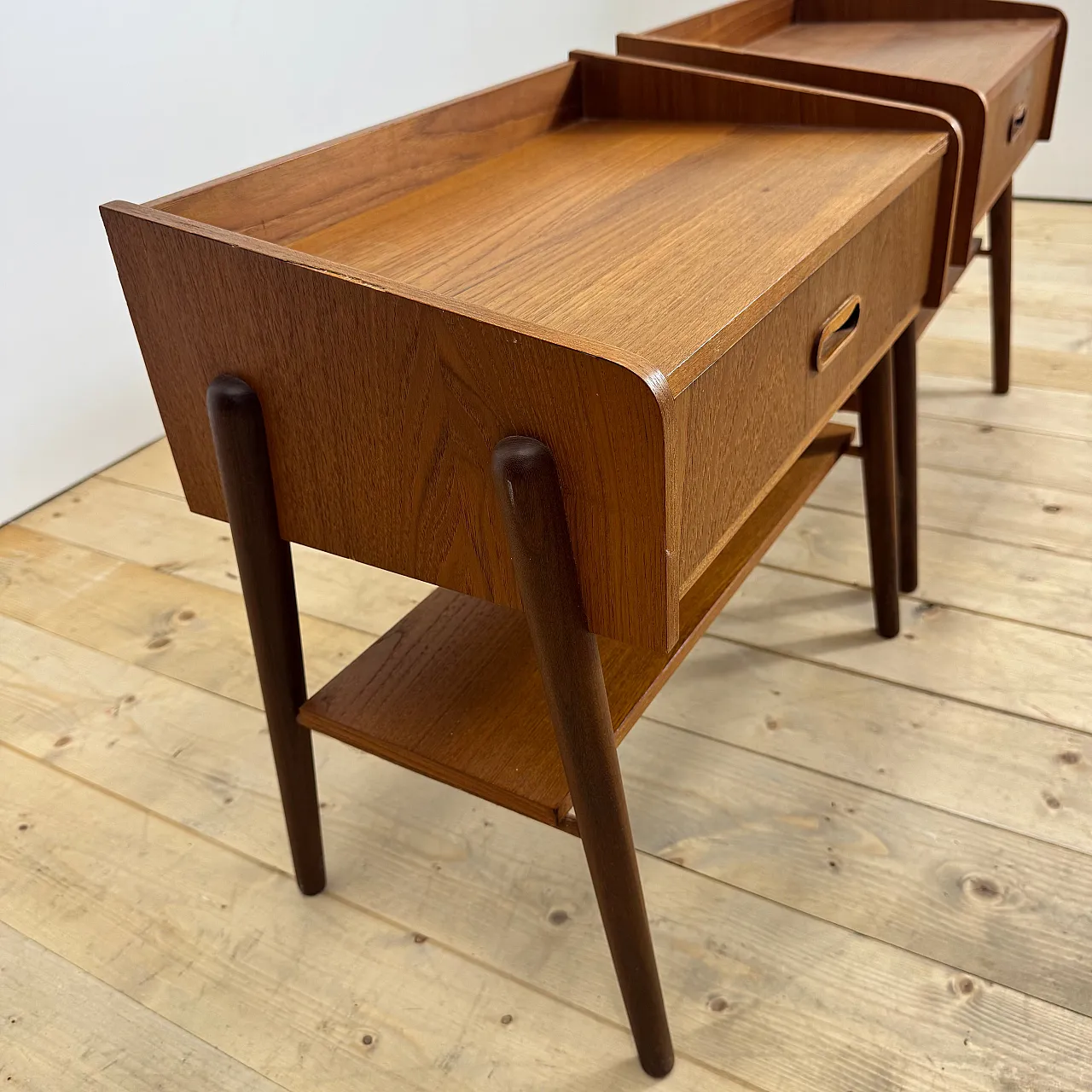 Pair of Danish teak nightstands, 1960s 10