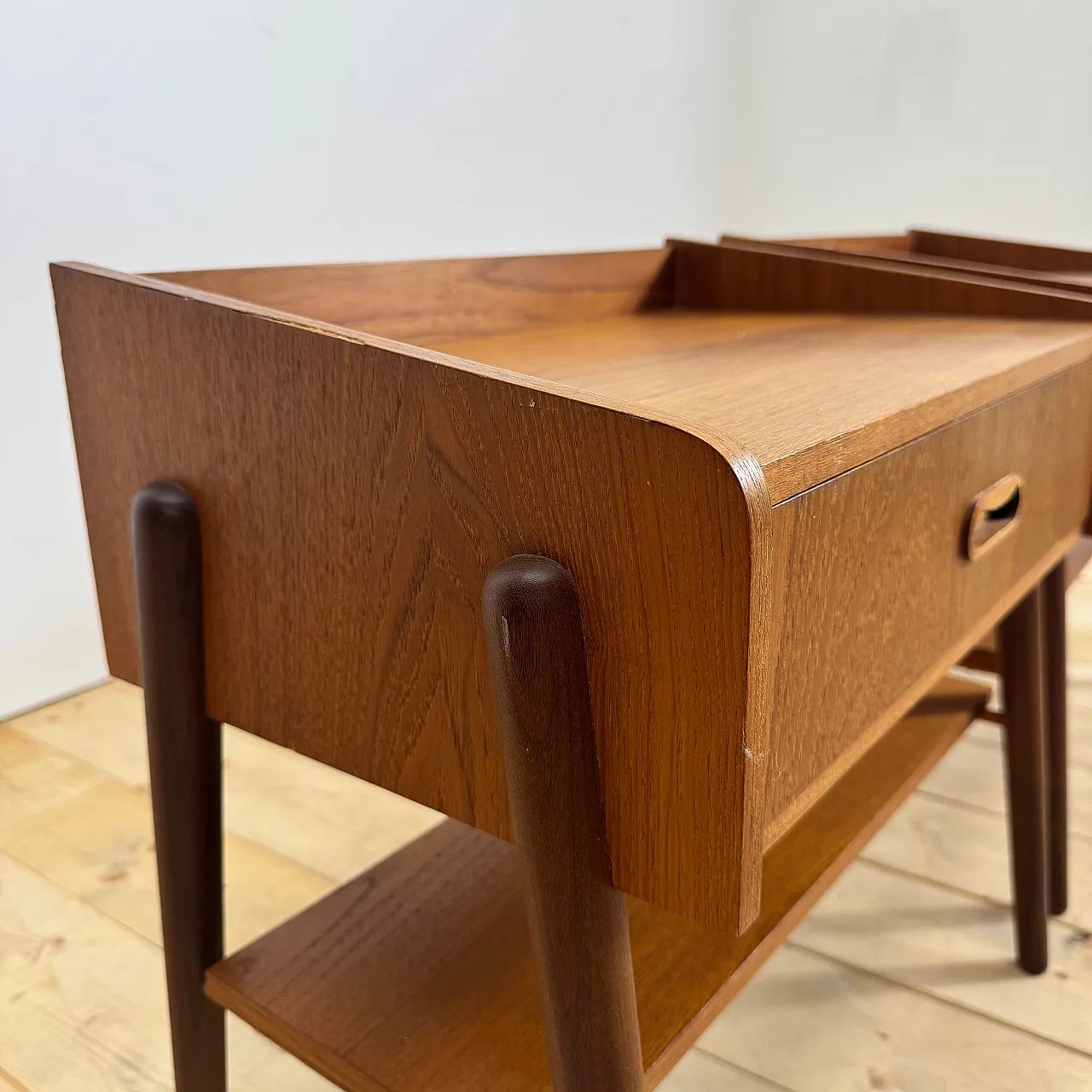 Pair of Danish teak nightstands, 1960s 11