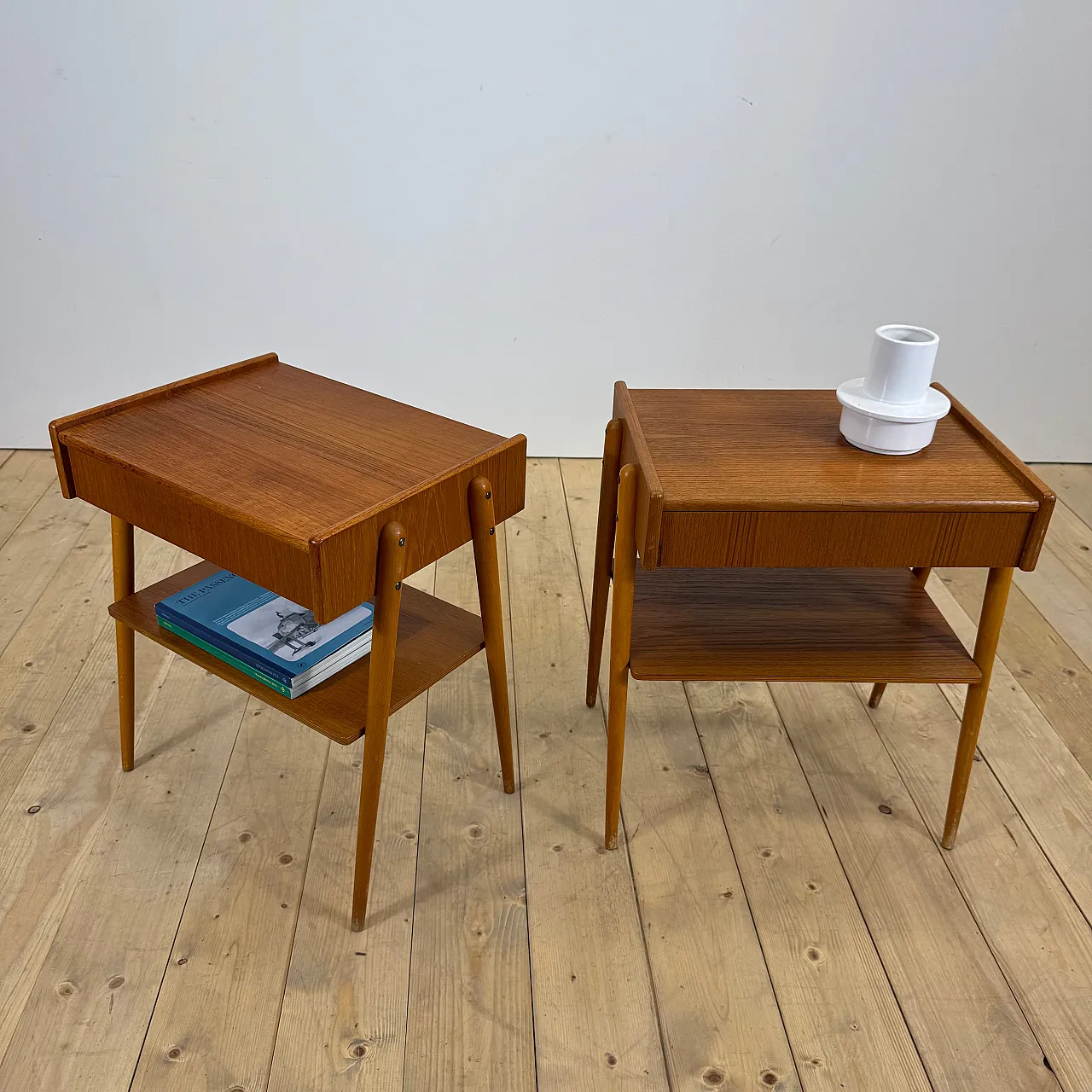 Pair of AB Carlström teak nightstands, 1960s 6