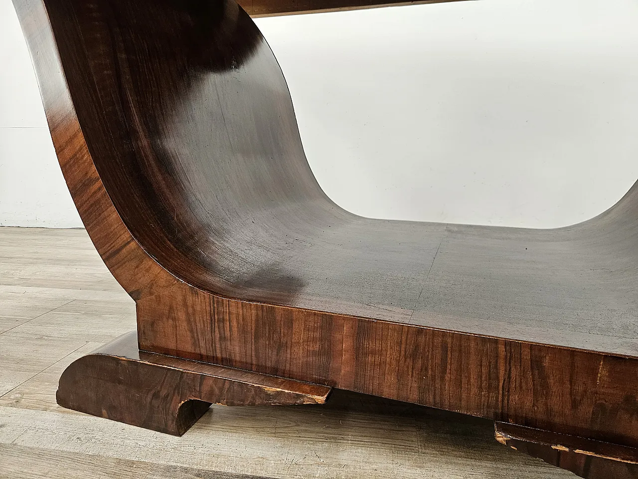 Art Deco dining table in walnut, 1940 16