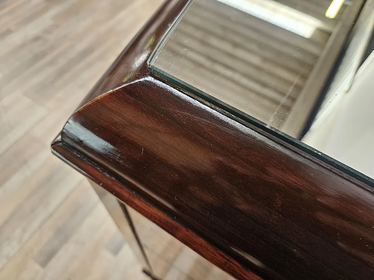1940s Art Deco Milanese sideboard in briarwood and mirror 8