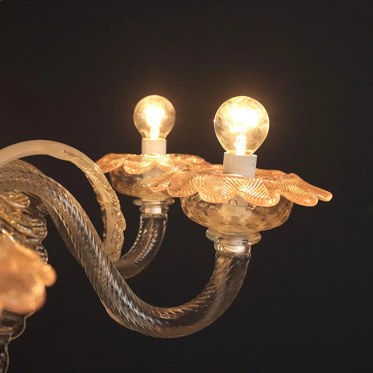 Lampadario in vetro Veneziano soffiato, fine '800 4
