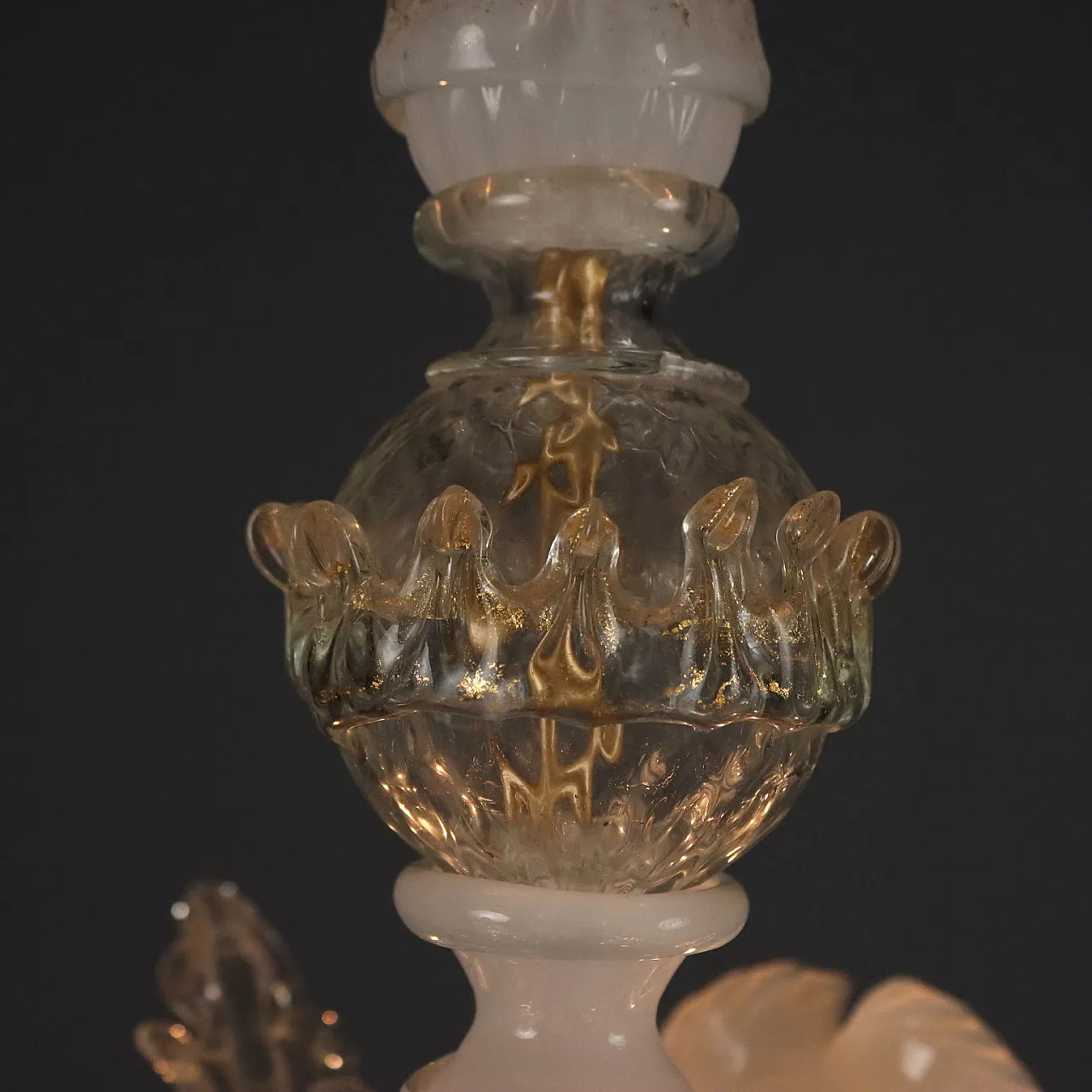 Lampadario in vetro Veneziano soffiato, fine '800 5