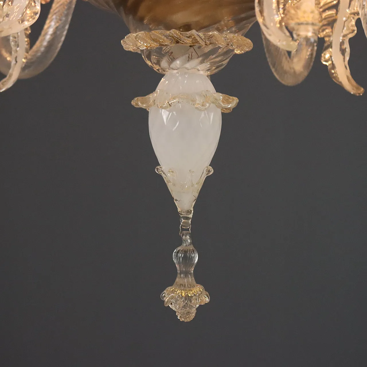 Lampadario in vetro Veneziano soffiato, fine '800 7