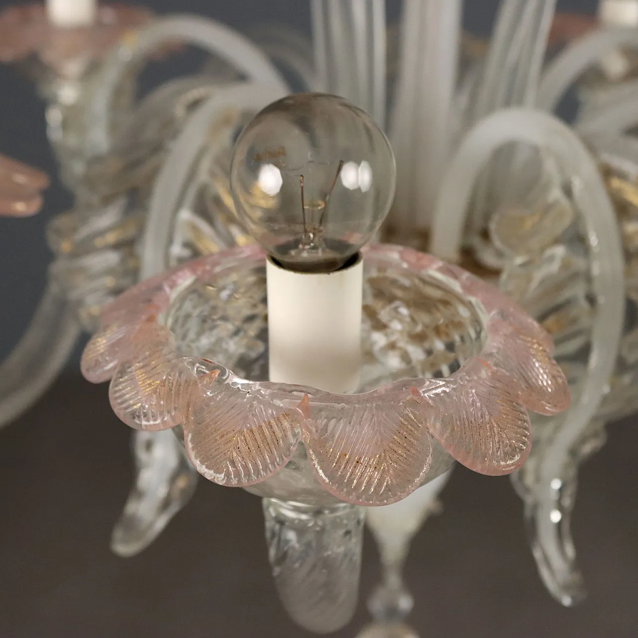 Lampadario in vetro Veneziano soffiato, fine '800 10