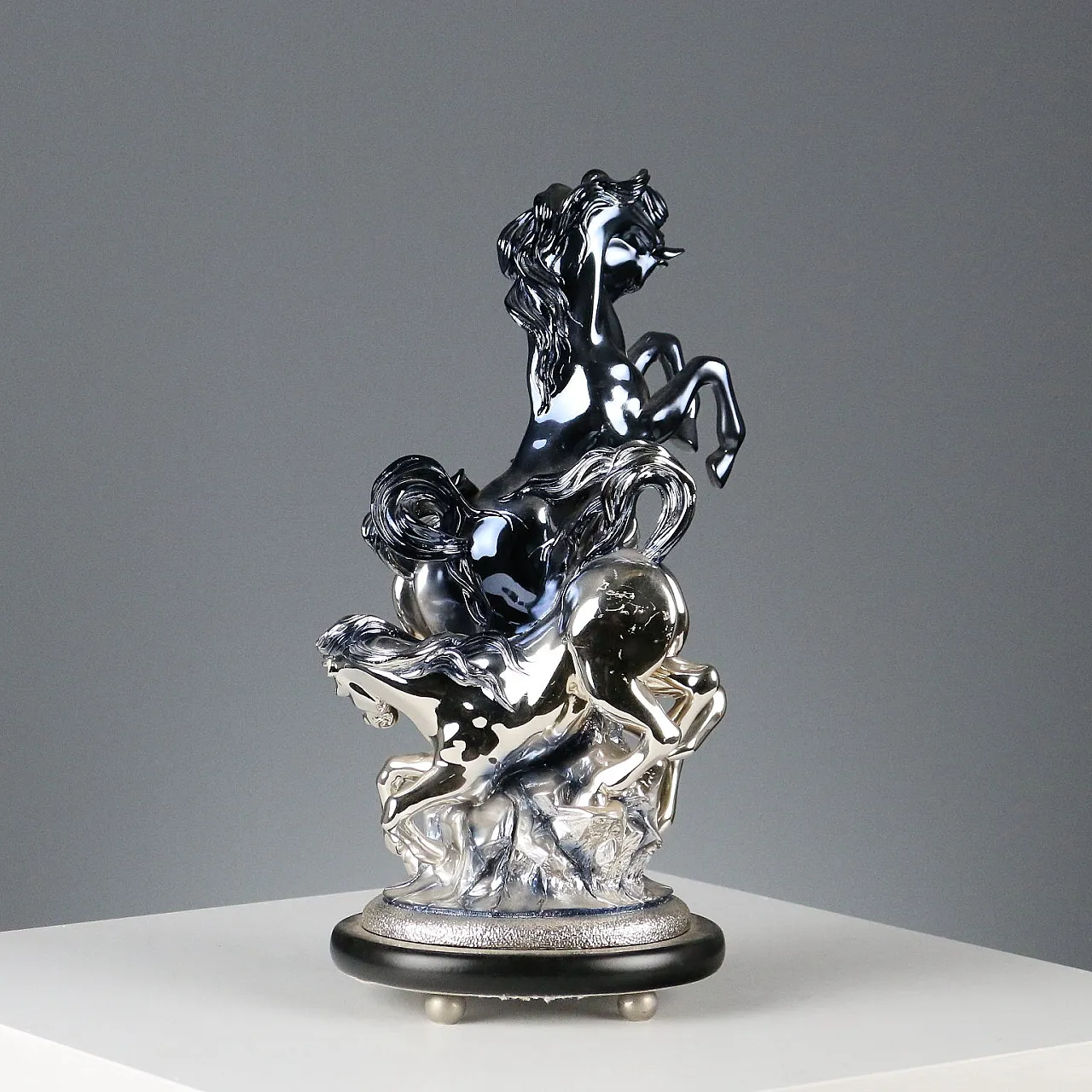 Composizione di Cavalli Lamina Argento Manifattura Ottaviani, '900 2