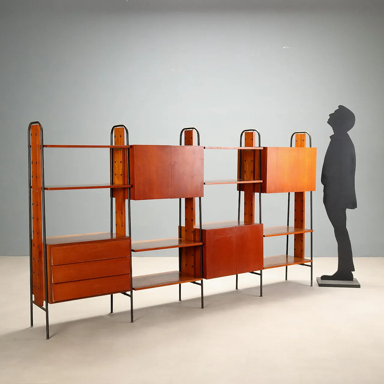 Libreria in teak impiallacciato, anni '60 3