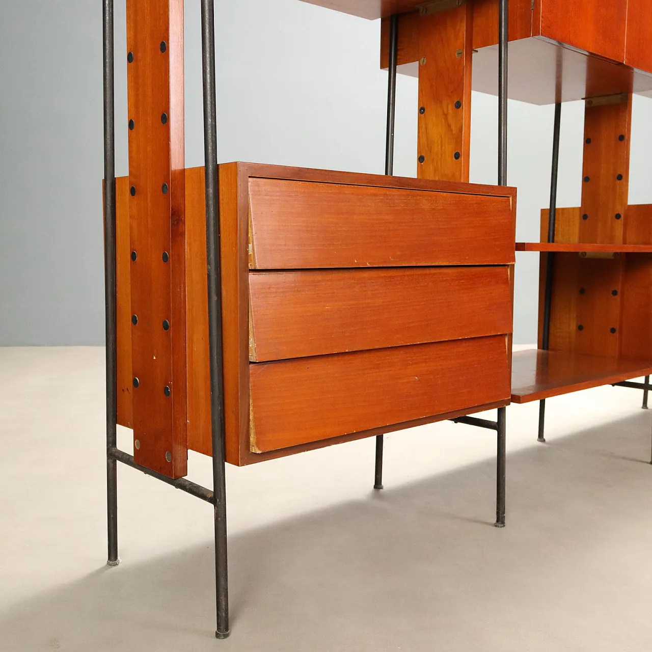 Libreria in teak impiallacciato, anni '60 8