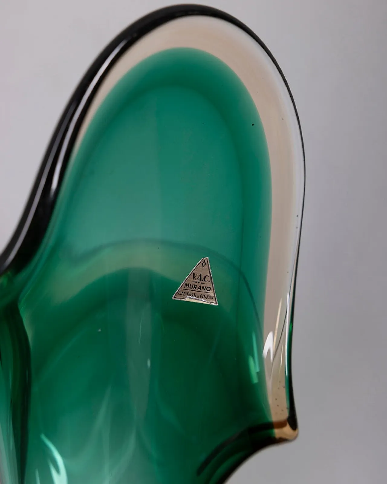 Sommerso vase in Murano glass by V.A.C. Cimarosti & Pinzan, 1960s 7