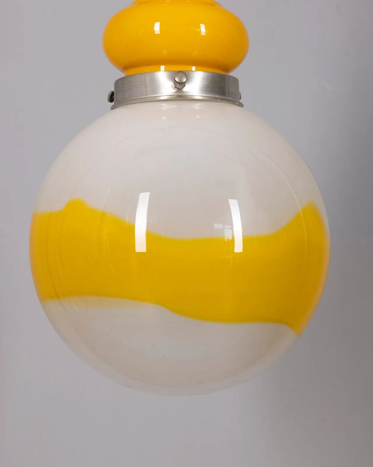 Space Age yellow glass chandelier, 1970s 3