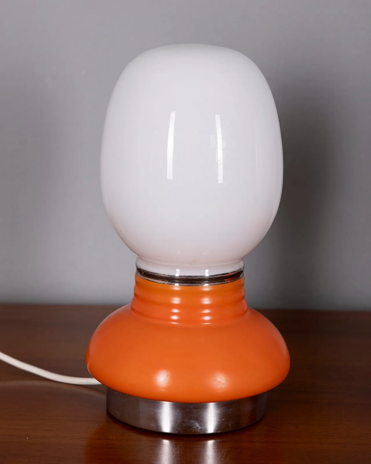 Coppia di lampade da tavolo in vetro italiane, anni '70 5