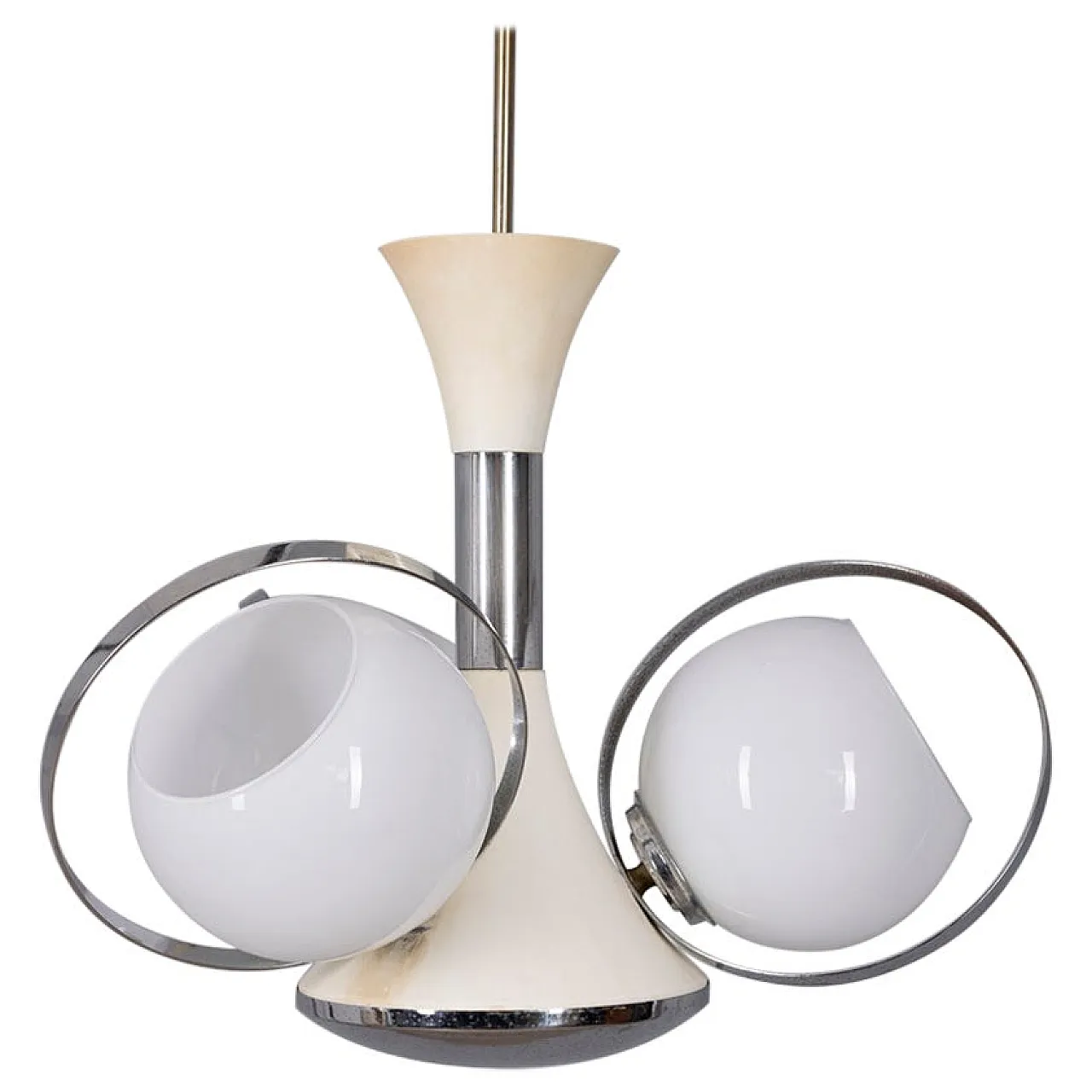 Space Age chandelier with glass lights, 1970s 1