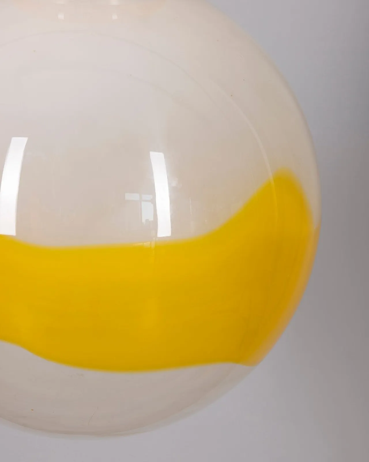 Space Age yellow glass chandelier, 1970s 4