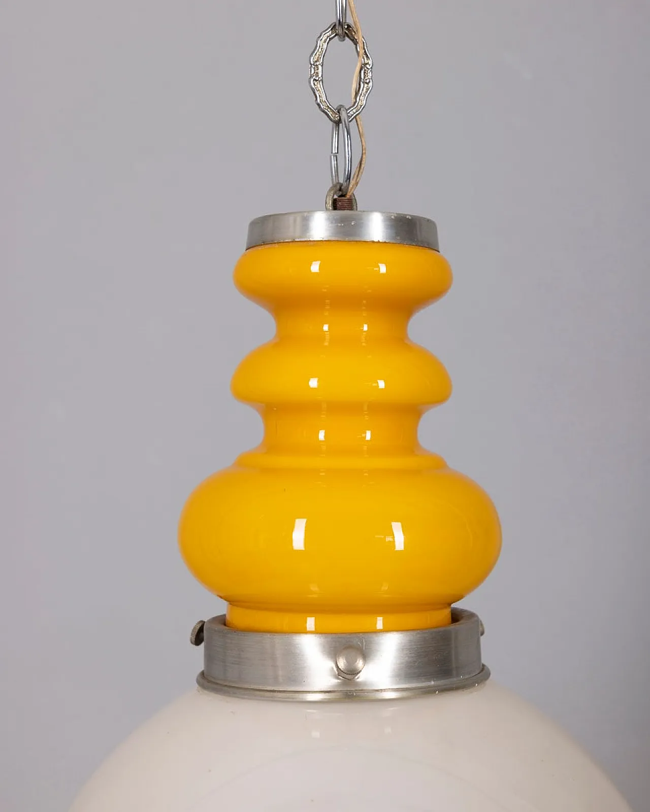 Space Age yellow glass chandelier, 1970s 5