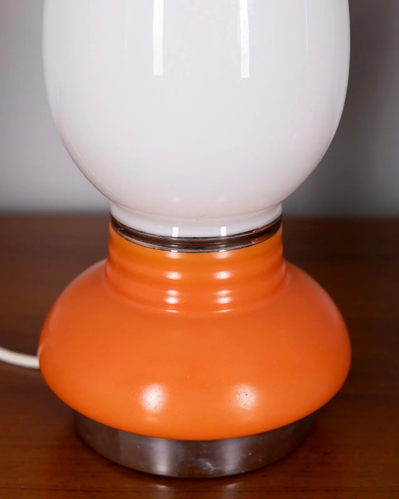 Coppia di lampade da tavolo in vetro italiane, anni '70 7