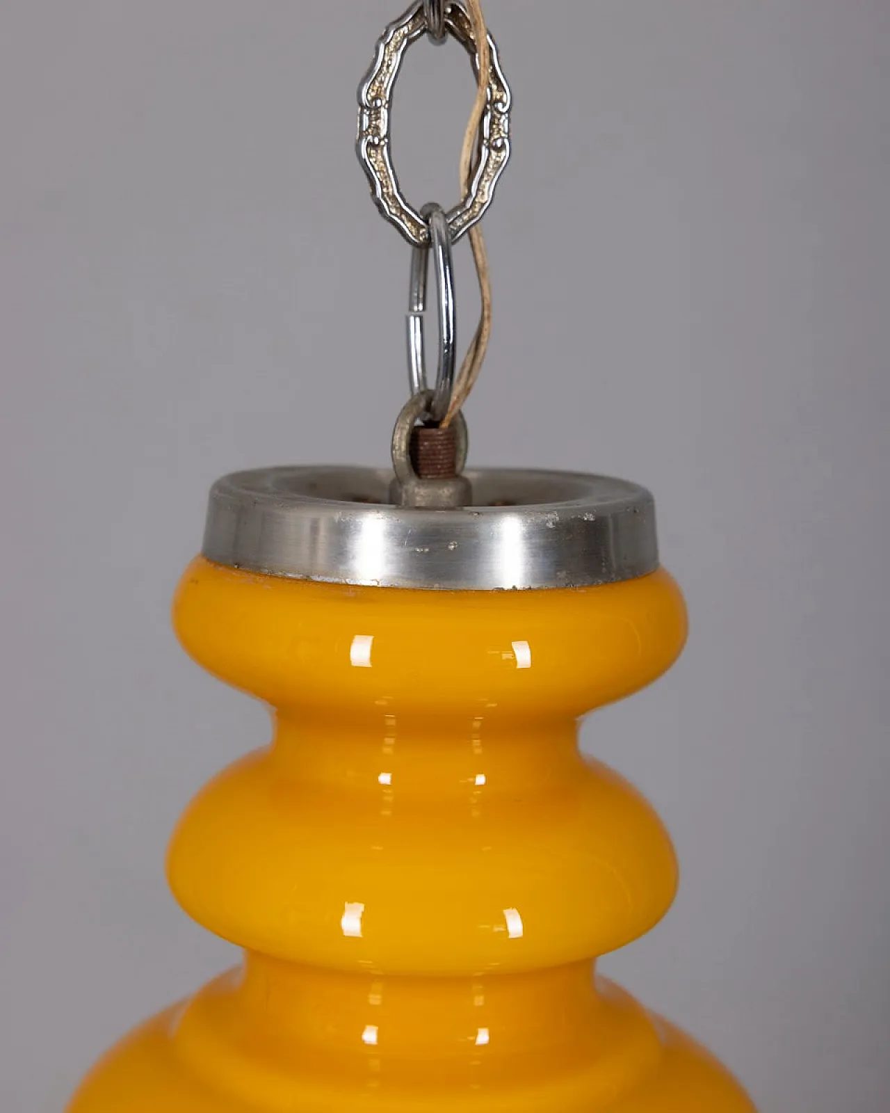 Space Age yellow glass chandelier, 1970s 7