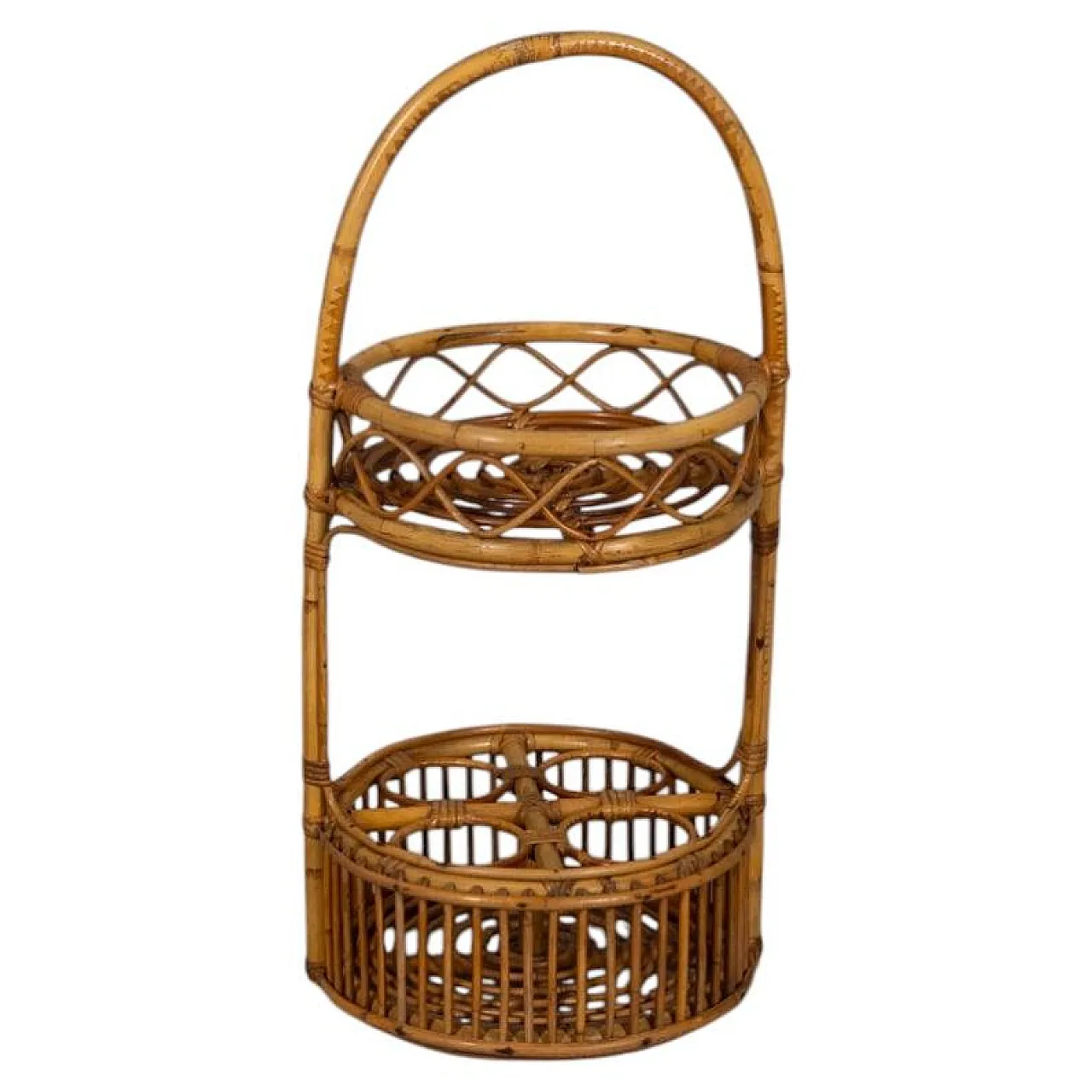 Bamboo bar basket, 1960s 1