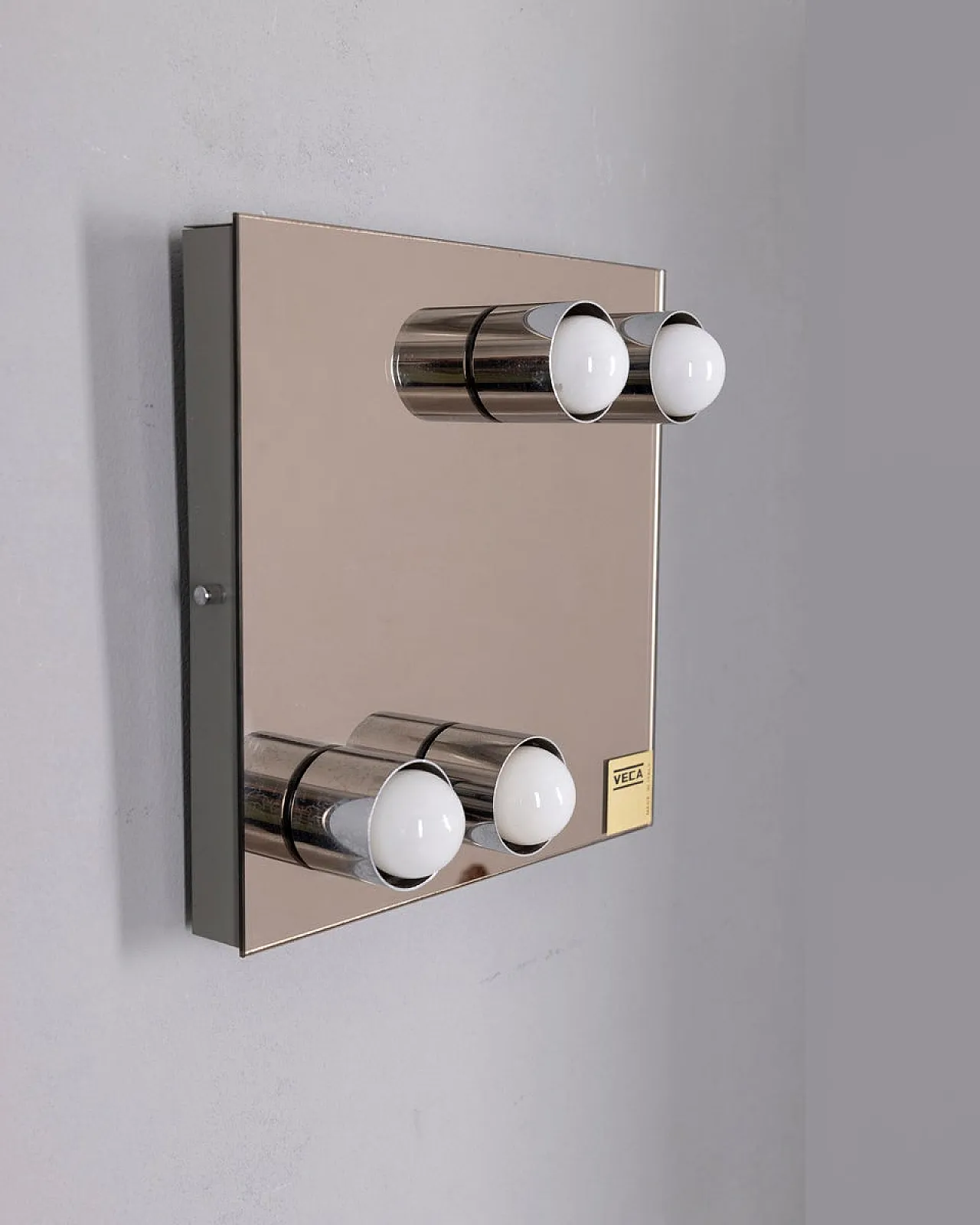 Lampada da soffitto in vetro a specchio di Veca, anni '70 2