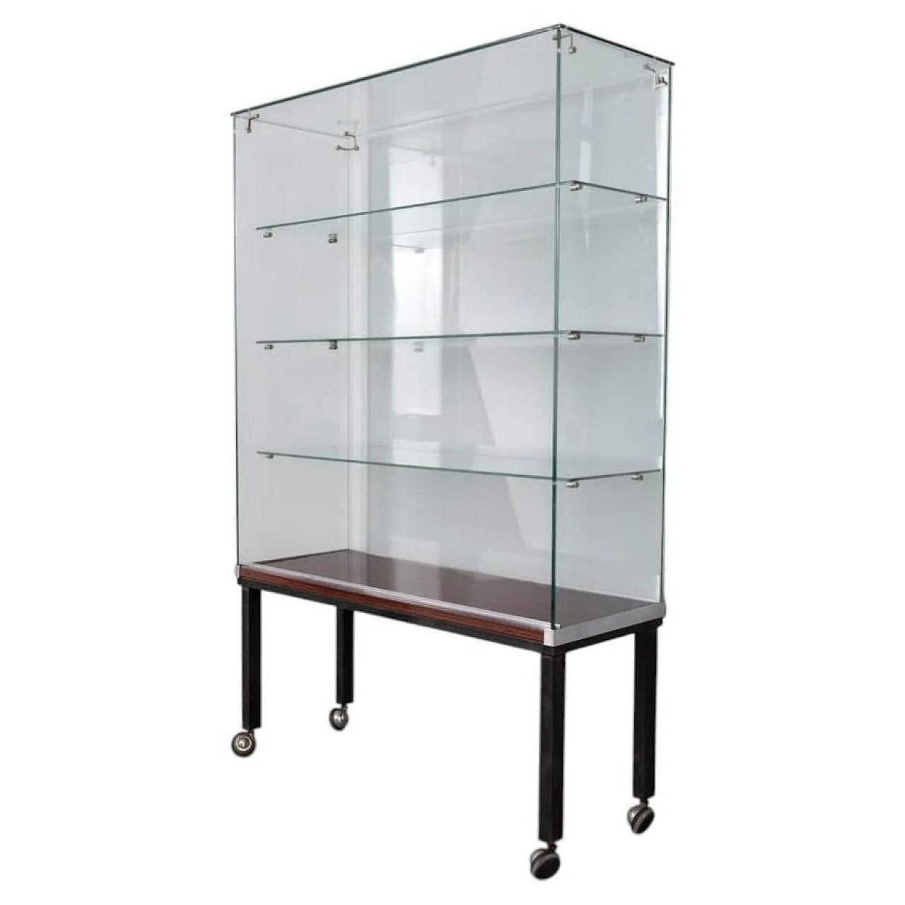 Display shelf with wheels by Goppion Milan, 1970s 1