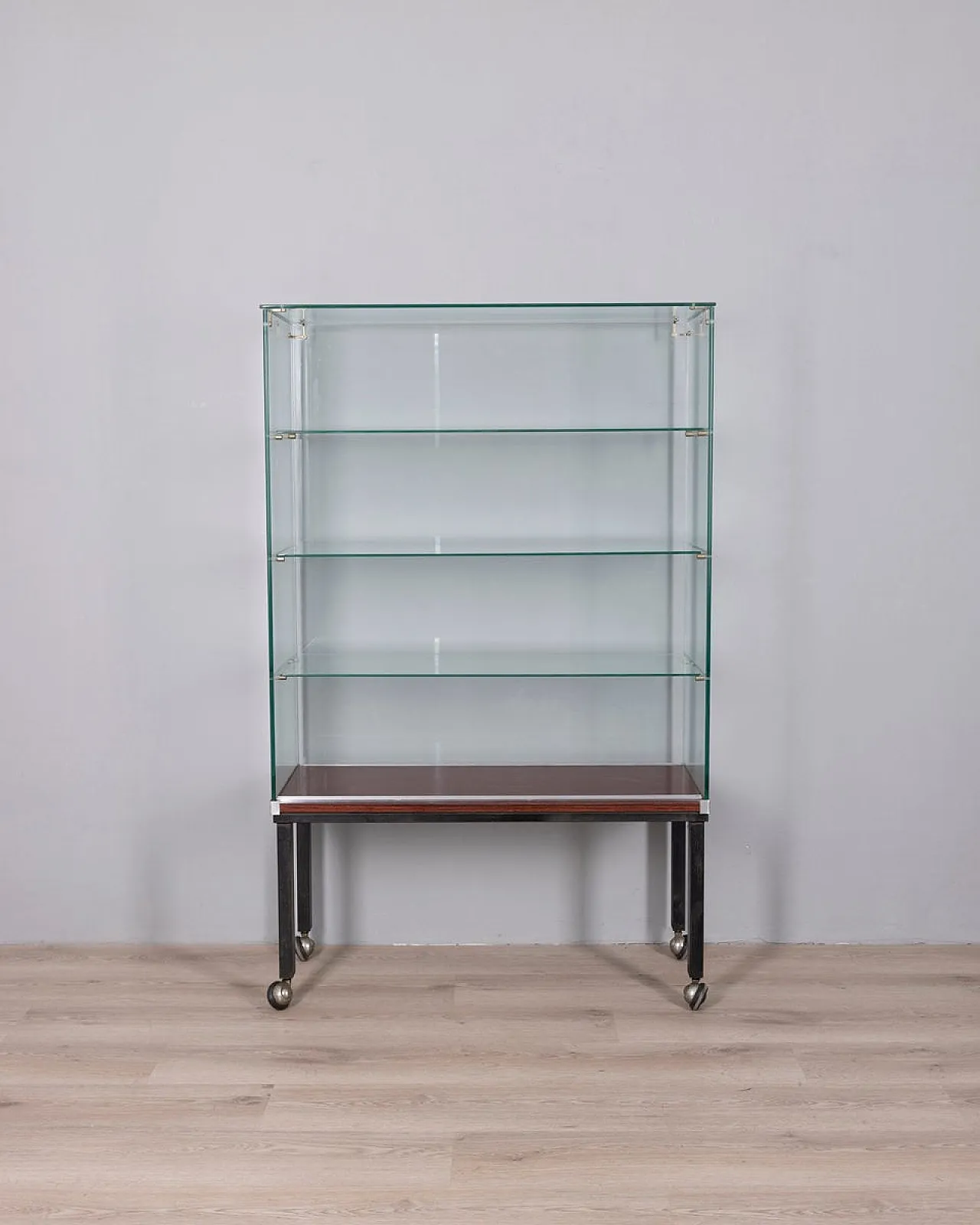 Display shelf with wheels by Goppion Milan, 1970s 3
