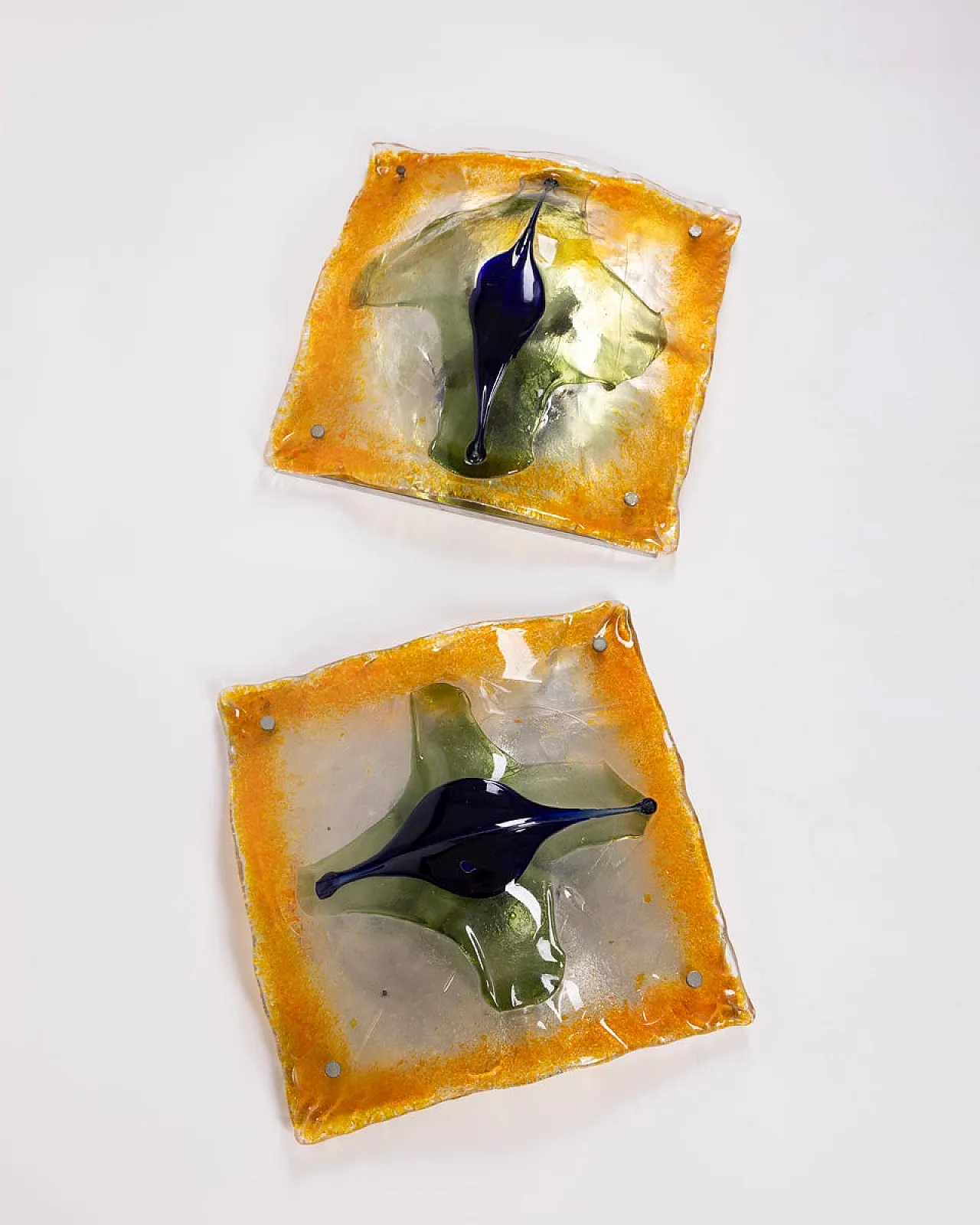 Pair of Murano glass wall lamps by Toni Zuccheri for Mazzega, 1960s 3