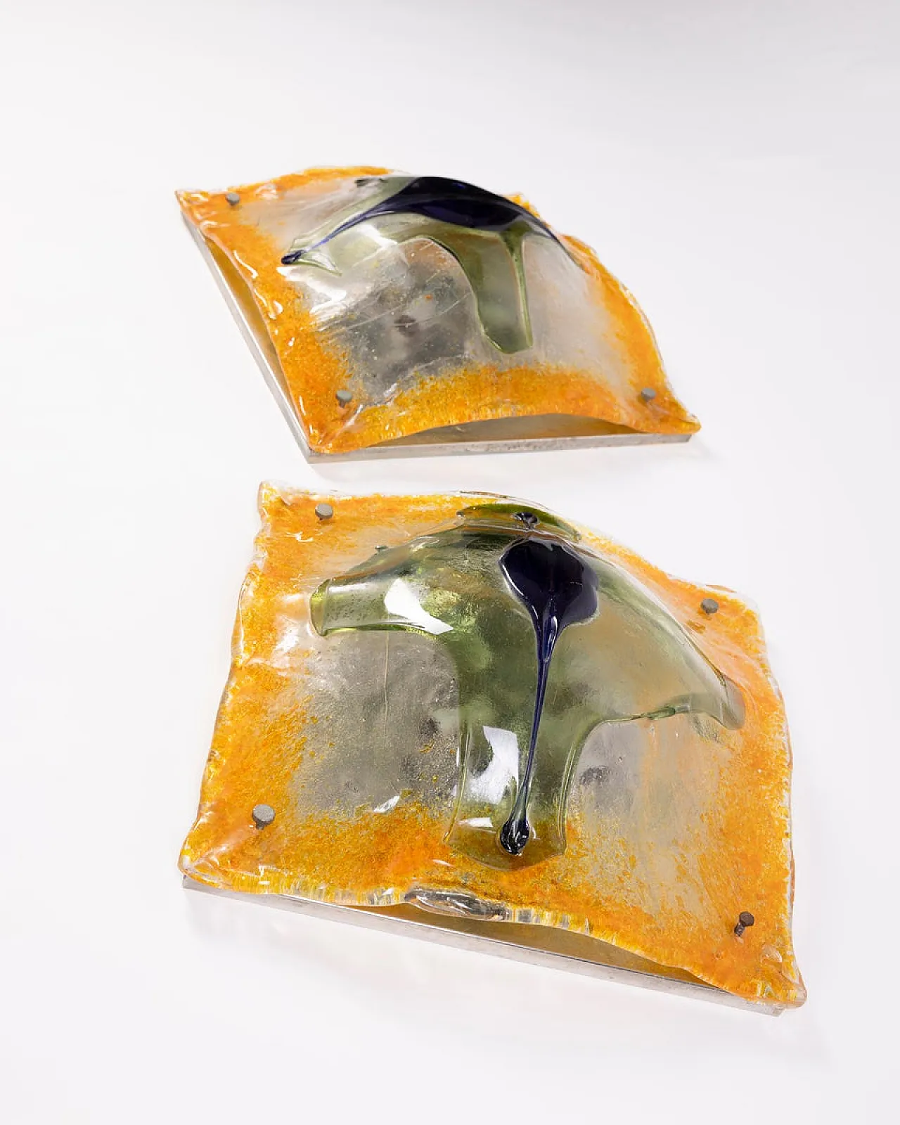 Pair of Murano glass wall lamps by Toni Zuccheri for Mazzega, 1960s 5