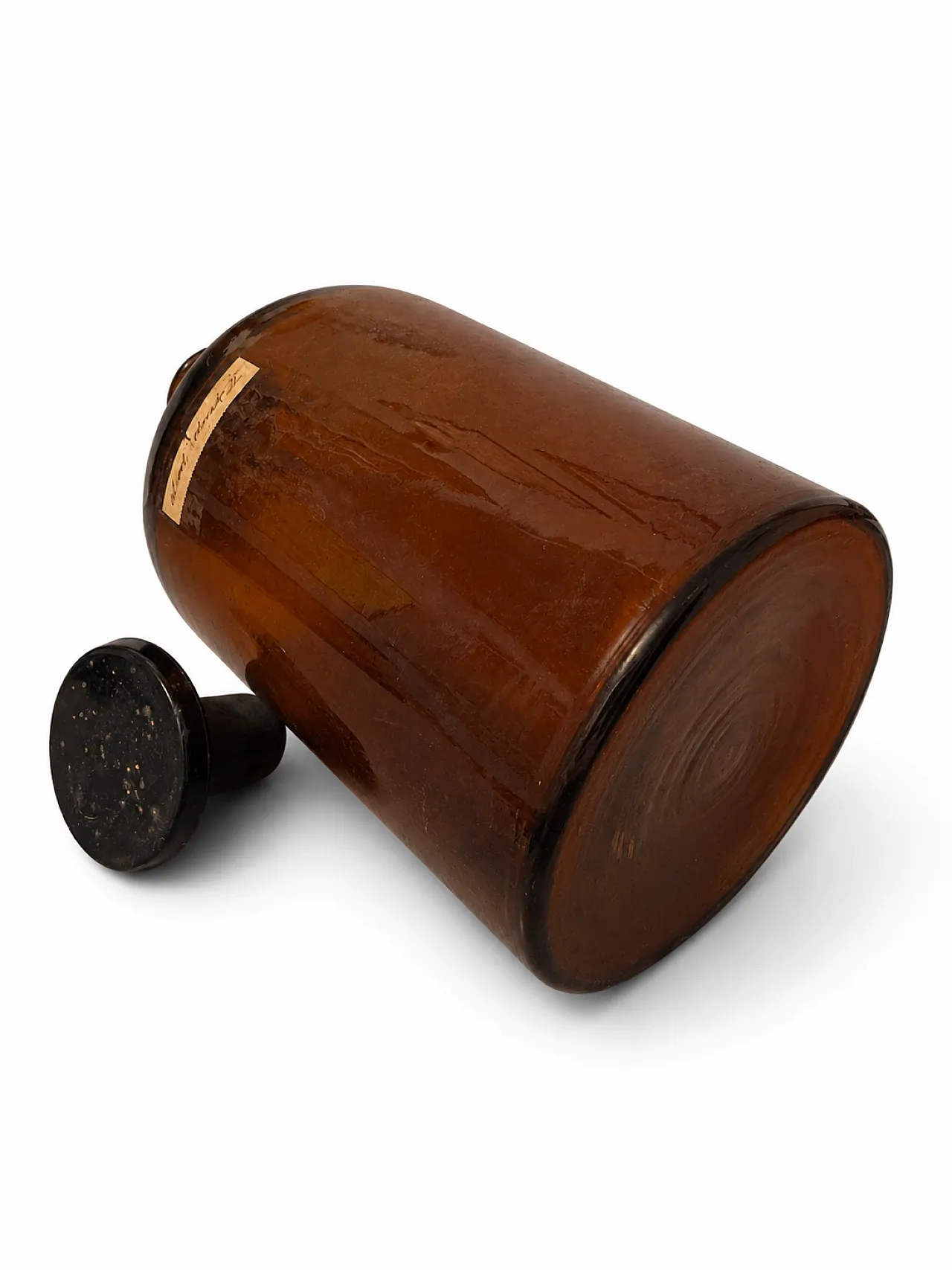 Amber glass pharmacy bottle, 20th century 1