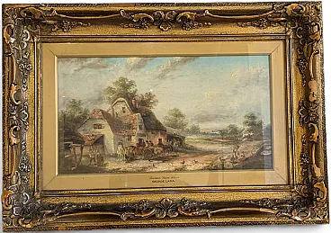 Georgina Lara (1860s–1870s), Fattoria in Sassex, olio su tela, '800