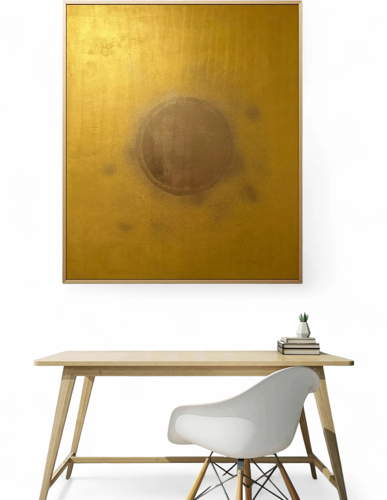 Gold Aura, dipinto ad acrilico di Sefer Güngör, anni 2000 15