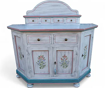 Credenza scantonata laccata, anni 2000