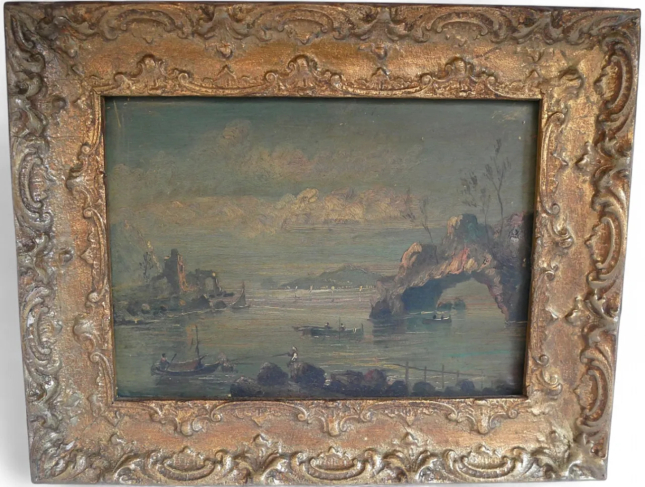 Paesaggio marino Dipinto ad olio, '800 13