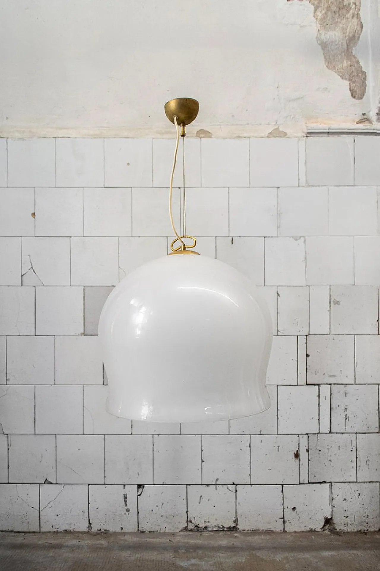 Lampada a sospensione in vetro di Murano, anni '70 1