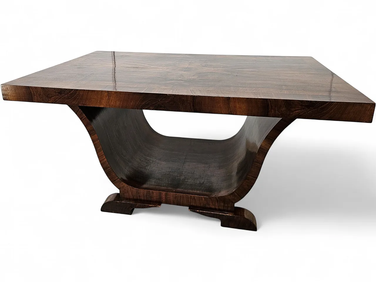 Art Deco dining table in walnut, 1940 22