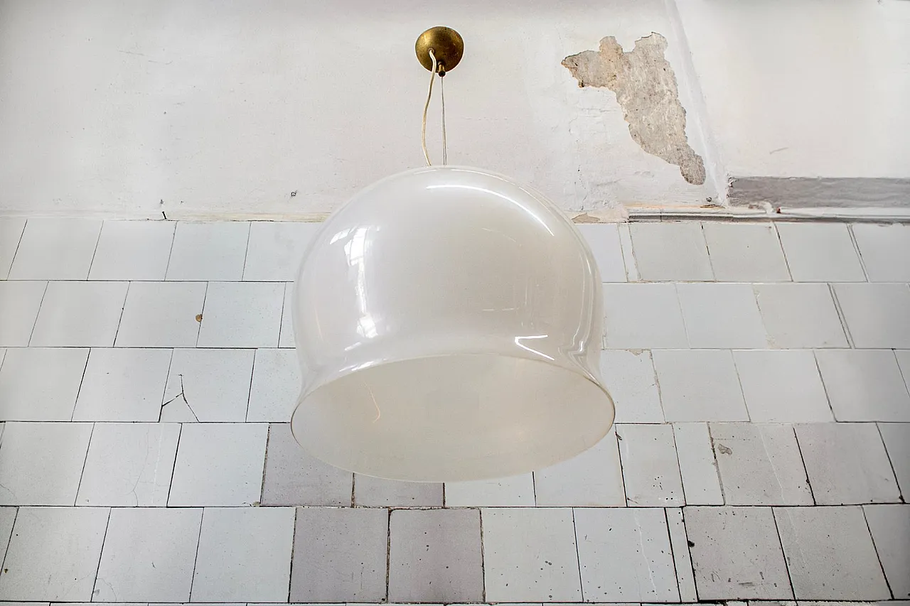 Lampada a sospensione in vetro di Murano, anni '70 3