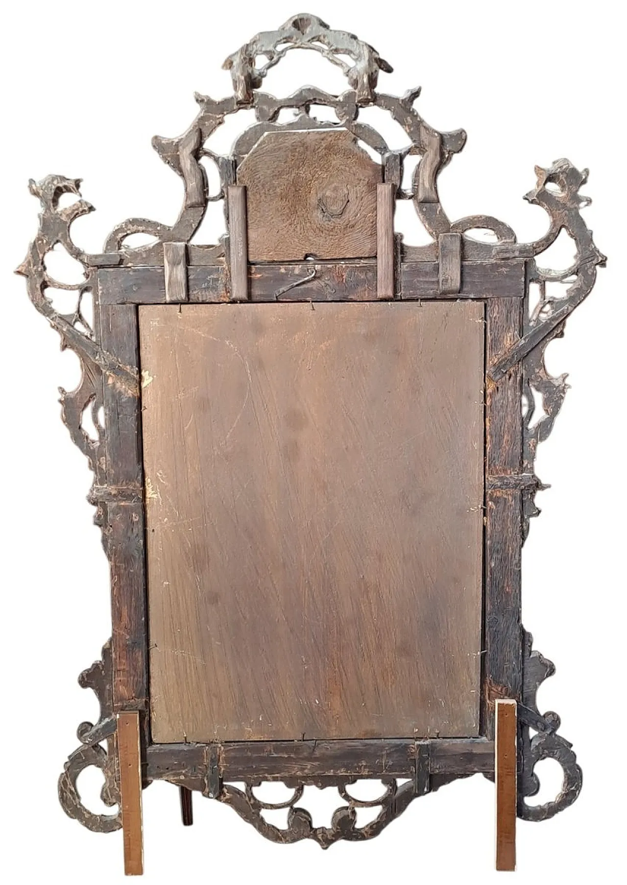 Carved wooden framed mirror, 19th century 5