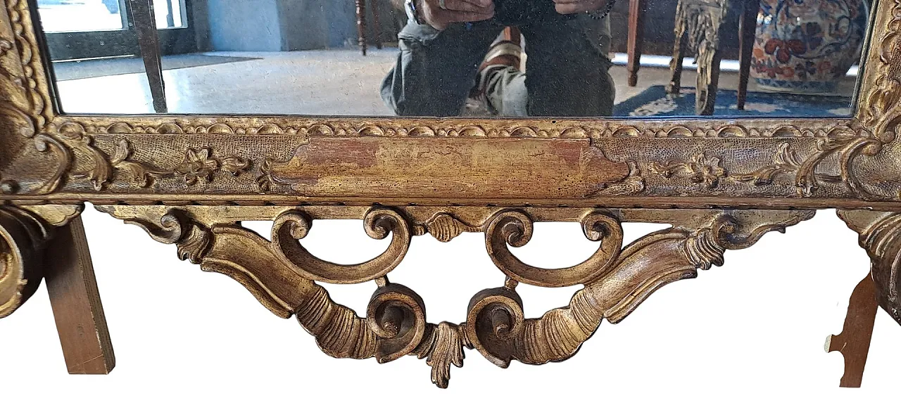 Carved wooden framed mirror, 19th century 10