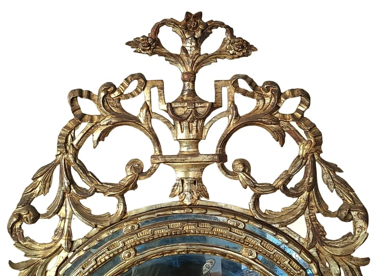 Piedmont carved wooden mirror, 18th century 4