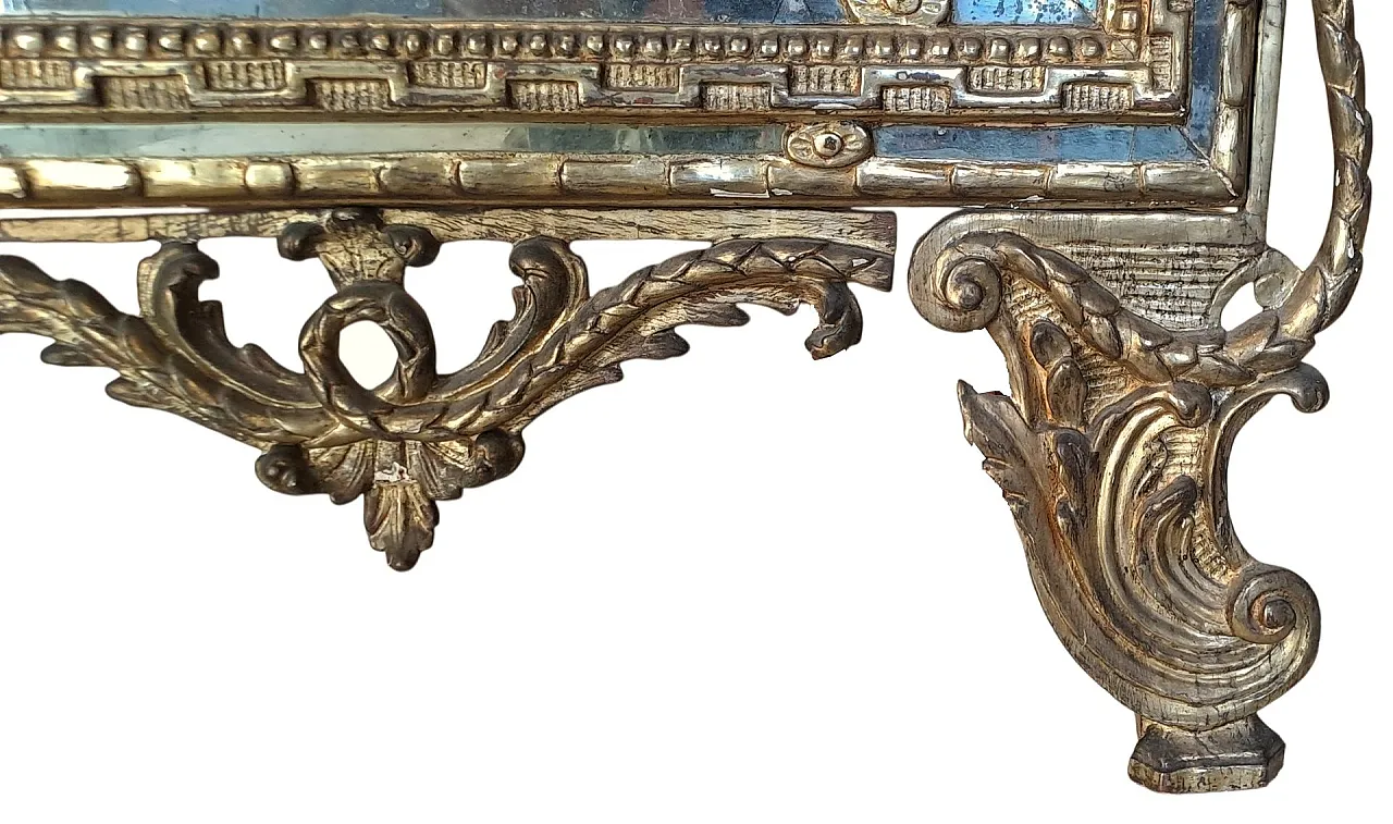 Piedmont carved wooden mirror, 18th century 5