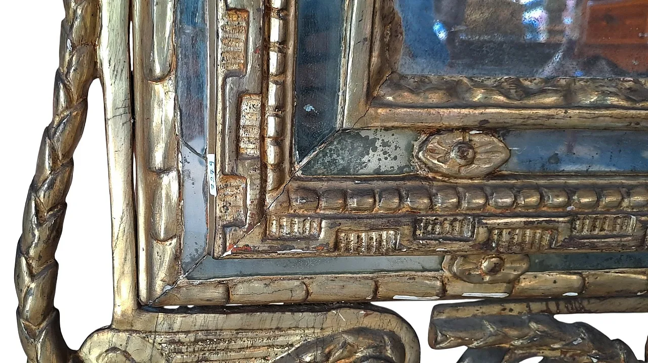 Piedmont carved wooden mirror, 18th century 8
