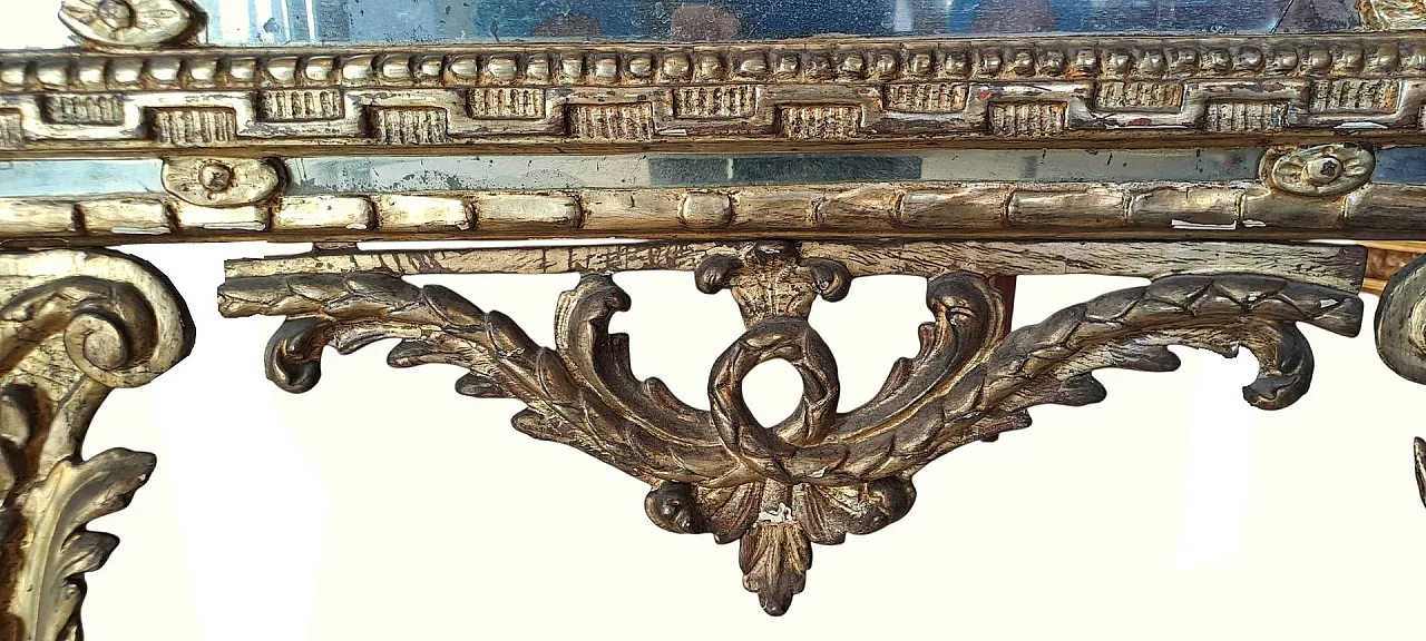 Piedmont carved wooden mirror, 18th century 10