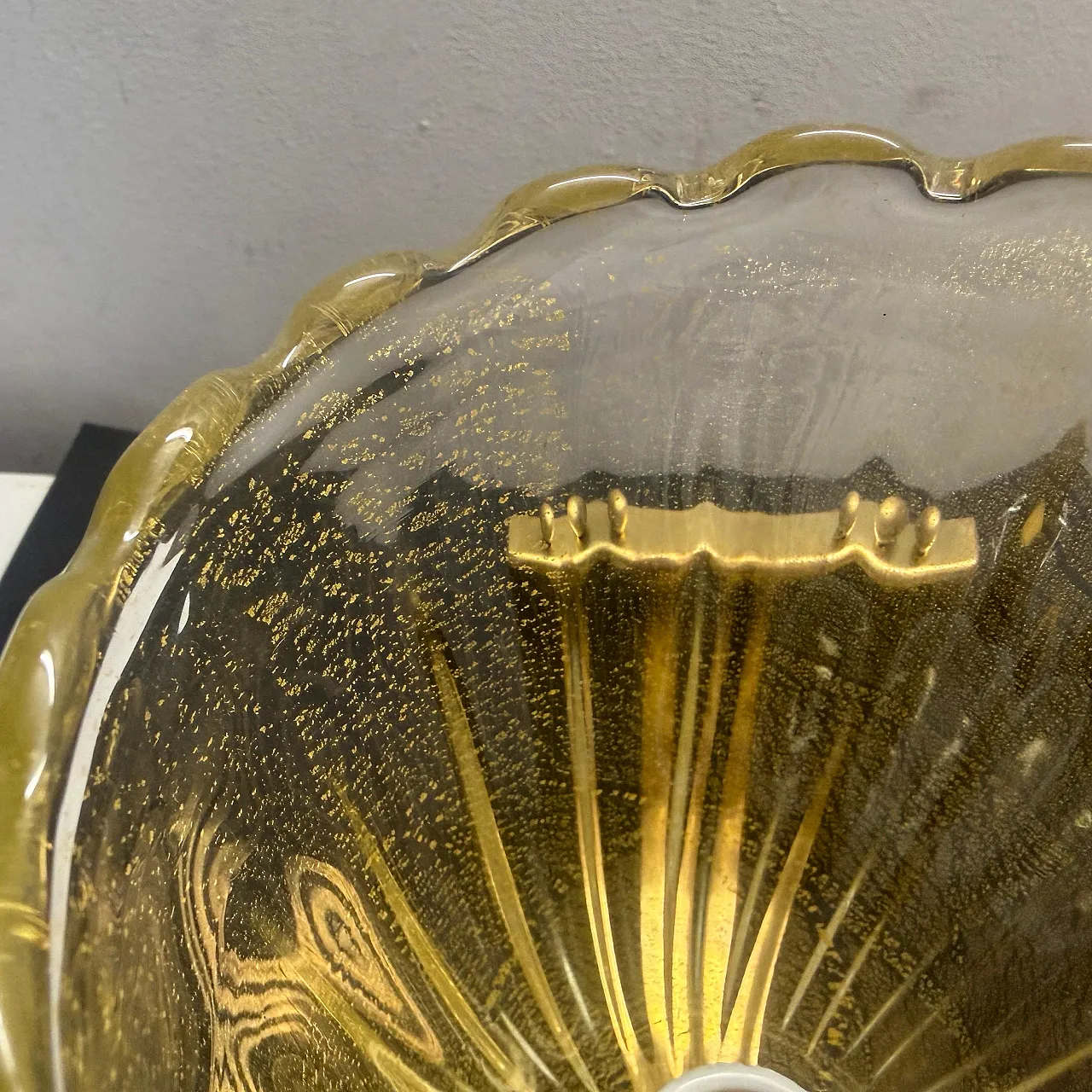 Pair of Murano glass and brass wall sconces, 1990s 5