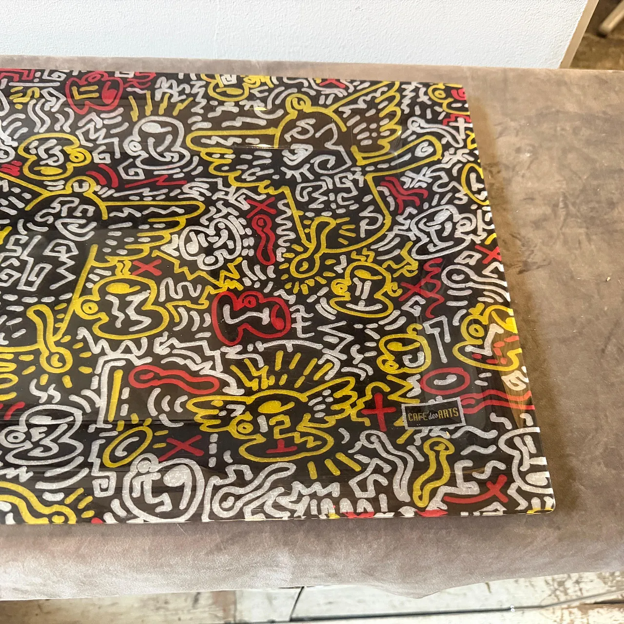 Pop Art style lucite rectangular serving tray by Lavazza, 1990s 5